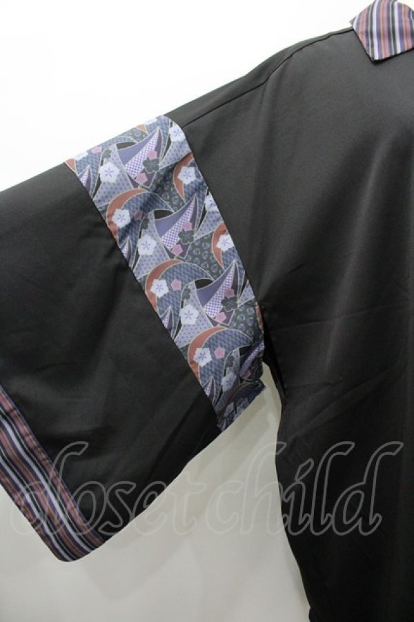 画像3: AXES-X / 和柄コラージュアロハシャツ M 黒 I-26-02-28-032-LO-BL-SA-ZI (3)