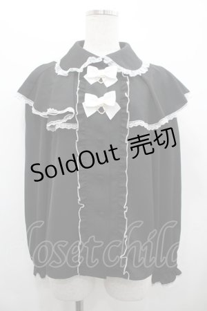 画像: Secret Honey / ケープブラウス 2 黒 I-26-02-28-004-CA-BL-TE-ZI