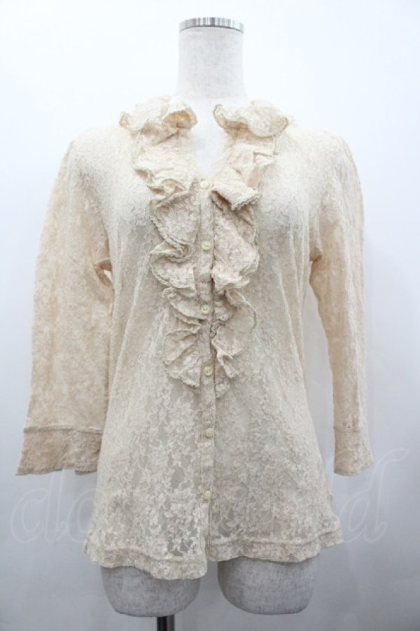 画像1: INGEBORG / レース総柄ブラウス  ベージュ I-26-02-28-042-LO-BL-SA-ZI (1)