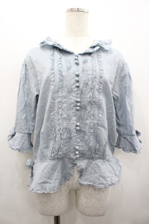 画像: INGEBORG / ピコフリルピンタックブラウス  サックス I-26-02-28-044-LO-BL-SA-ZI