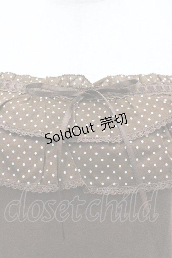 画像3: PINK HOUSE / ドットフリルキャミソール  ブラウンＸ白 I-26-02-28-049-LO-TO-SA-ZI (3)