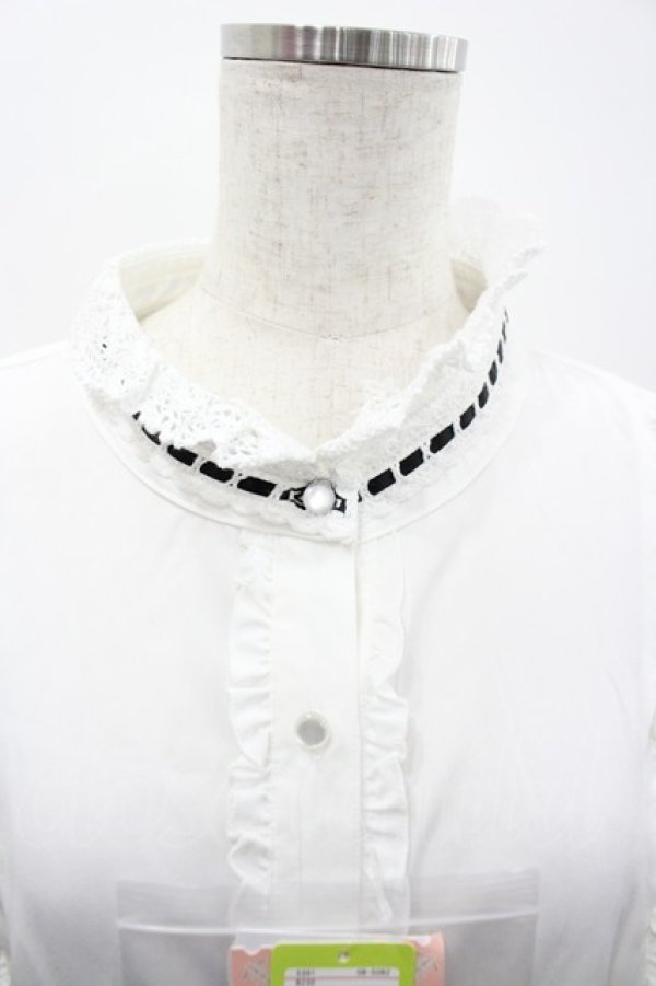 画像3: Eri Aino's Collection / シャーロットの水曜日ブラウス 4L 白 I-26-02-28-005-PU-BL-SA-ZI (3)