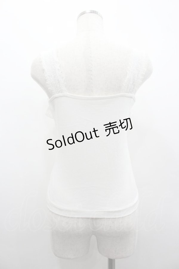 画像2: INGEBORG / フリルレースキャミトップス  白 I-26-02-28-055-LO-TO-SA-ZI (2)