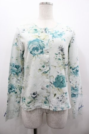 画像: PINK HOUSE / 薔薇プリントカットカーディガン  サックス I-26-02-28-056-LO-TO-SA-ZI