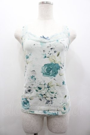 画像: PINK HOUSE / 薔薇プリントキャミソール  サックス I-26-02-28-057-LO-TO-SA-ZI