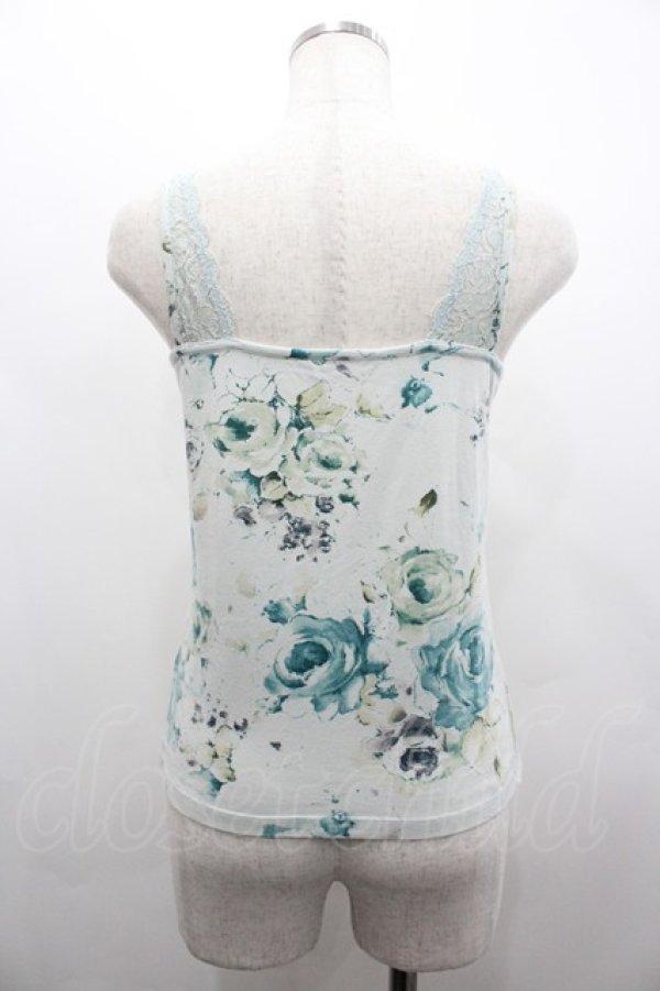 画像2: PINK HOUSE / 薔薇プリントキャミソール  サックス I-26-02-28-057-LO-TO-SA-ZI (2)