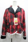 画像1: Eri Aino's Collection / シャーロットの水曜日ジャケット 4L 赤チェック I-26-02-28-061-PU-JA-SA-ZI (1)