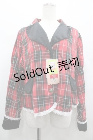 画像: Eri Aino's Collection / シャーロットの水曜日ジャケット 4L 赤チェック I-26-02-28-061-PU-JA-SA-ZI