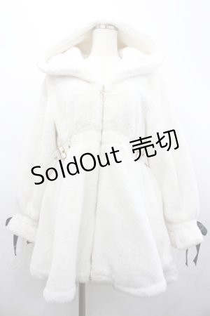 画像: Rojita / ウエスト飾りベルトファーコート F 白 I-26-02-28-064-LO-JA-TE-ZI