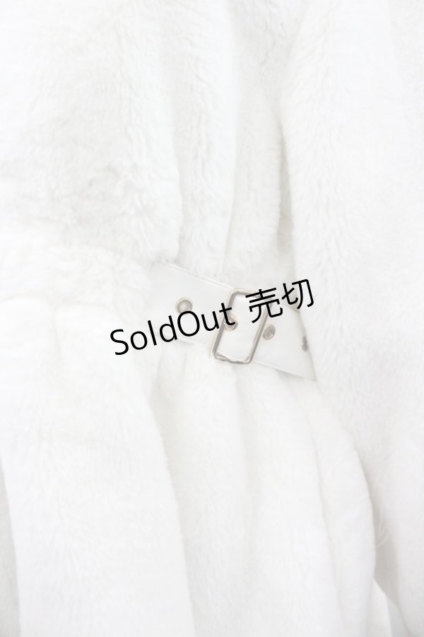 画像3: Rojita / ウエスト飾りベルトファーコート F 白 I-26-02-28-064-LO-JA-TE-ZI (3)