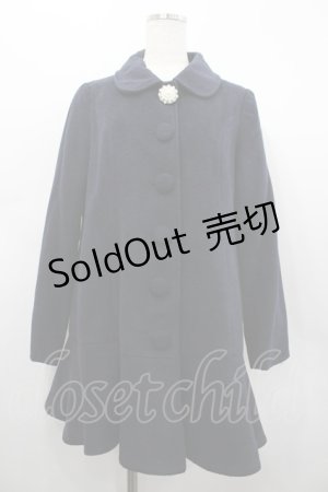 画像: Ank Rouge / ビジューボタンコート  ネイビー I-26-02-28-067-CA-CO-SA-ZI