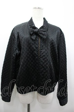 画像: INGEBORG / リボンキルティングジャケット  黒 I-26-02-28-069-LO-JA-SA-ZI