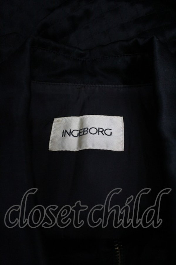 画像4: INGEBORG / リボンキルティングジャケット  黒 I-26-02-28-069-LO-JA-SA-ZI (4)