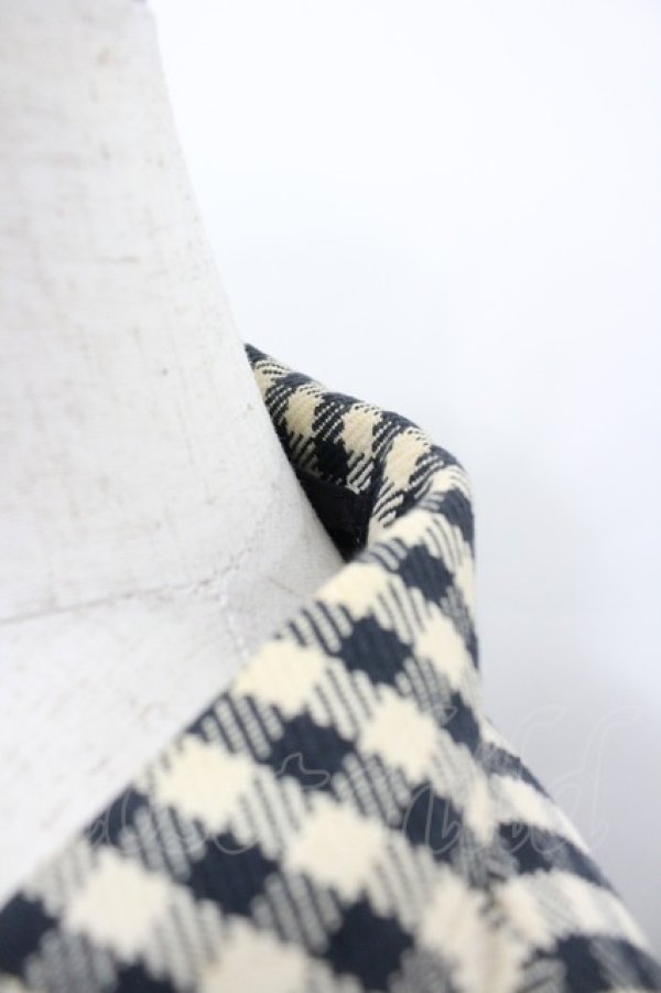 画像3: PINK HOUSE / チェック&ドットリボンジャケット  白Ｘ黒チェック I-26-02-28-072-LO-JA-SA-ZI (3)