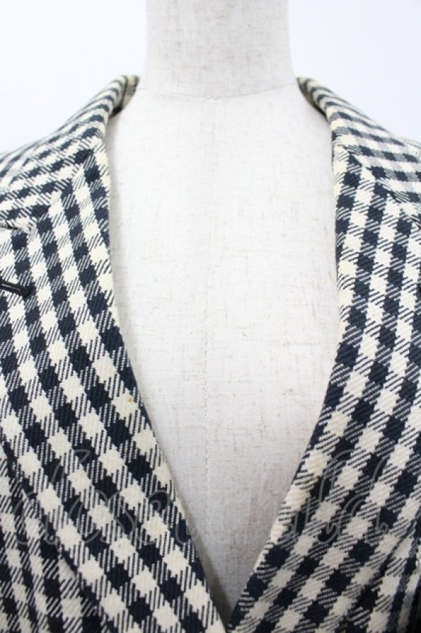 画像5: PINK HOUSE / チェック&ドットリボンジャケット  白Ｘ黒チェック I-26-02-28-072-LO-JA-SA-ZI (5)