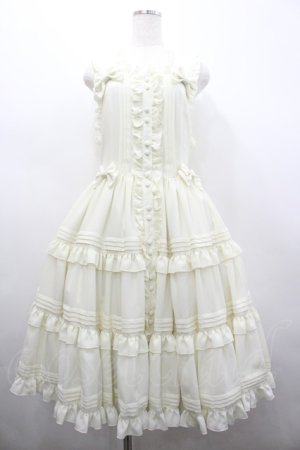 画像: metamorphose / ピンタックティアードジャンパースカート(プラスサイズ)  生成り I-26-02-28-073-ME-OP-TE-ZI