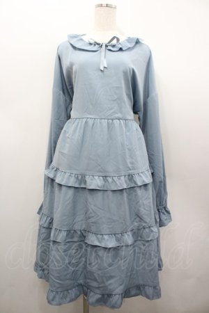 画像: FCL / ティアードワンピース 3L サックス I-26-02-28-074-LO-OP-SA-ZI