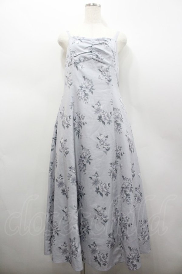 画像1: Maison de FLEUR Ayaka Sasaki / フラワープリントワンピース  グレー I-26-02-28-075-LO-OP-SA-ZI (1)