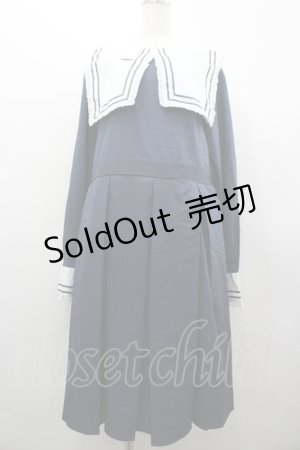 画像: FLC / MNA*エリツキプリーツワンピース 4L ブルー I-26-02-28-078-LO-OP-SA-ZI