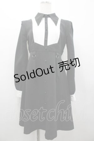 画像: EATME / ピンタックシャツワンピース S 黒Ｘ白 I-26-02-28-080-LO-OP-SA-ZI