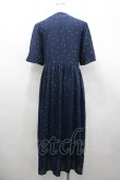 画像2: Ank Rouge / スター総柄シフォン半袖ワンピース  ネイビーＸシルバー I-26-02-28-081-CA-OP-SA-ZI (2)
