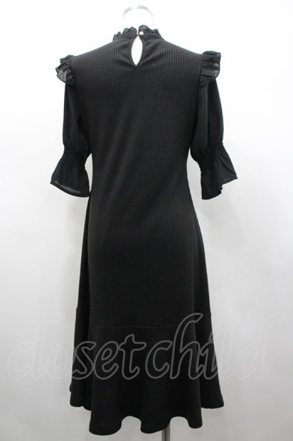 画像2: Ank Rouge / ハイネックニットロングワンピース  黒 I-26-02-28-082-CA-AC-SA-ZI (2)