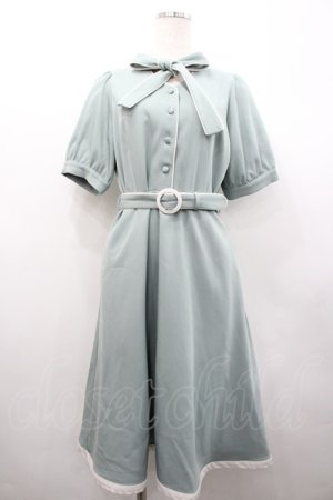 画像: Fi.n.t / パイピングボウタイワンピース  ミント I-26-02-28-086-CA-OP-SA-ZI