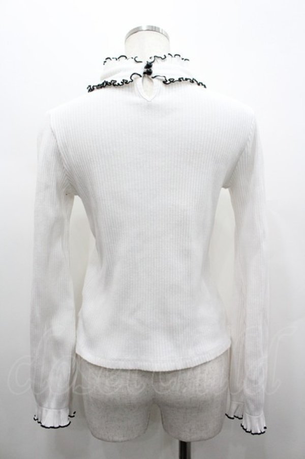 画像2: MA*RS / 襟ワントーンハートくり抜きテレコトップス  ホワイト×ホワイト I-26-02-28-009-0-TO-TE-ZI (2)