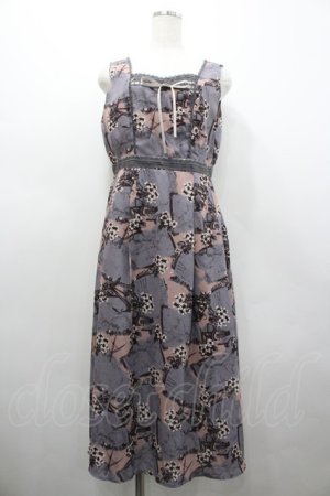 画像: axes femme / ヴィンテージマップ柄ワンピ  ラベンダー I-26-02-28-093-AX-OP-SA-ZI