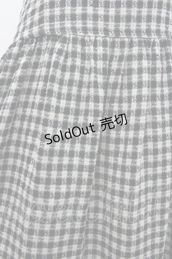 画像3: INGEBORG / チェッカーツイードワンピース  黒Ｘ白チェック I-26-02-28-096-LO-OP-SA-ZI (3)