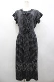 画像1: PINK HOUSE / リボンドット半袖ワンピース  黒Ｘ白 I-26-02-28-097-LO-OP-SA-ZI (1)