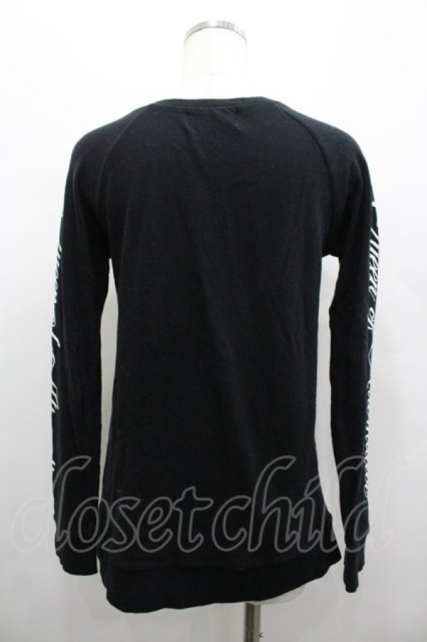 画像2: Katie / Q.O.A crew neck  黒Ｘ白 I-26-02-28-010-LO-TO-SA-ZI (2)