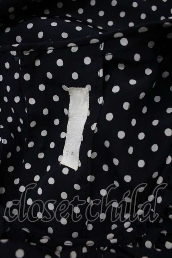 画像3: PINK HOUSE / リボンドット半袖ワンピース  黒Ｘ白 I-26-02-28-097-LO-OP-SA-ZI (3)