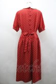 画像2: PINK HOUSE / ドット半袖ワンピース  赤Ｘアイボリー I-26-02-28-098-LO-OP-SA-ZI (2)