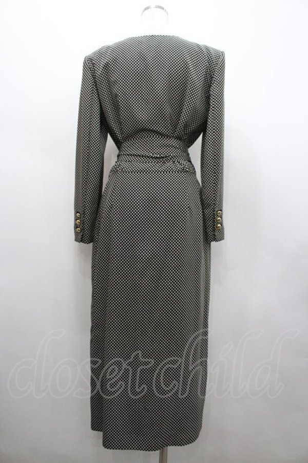 画像2: INGEBORG / ドット長袖ワンピース  黒Ｘアイボリー I-26-02-28-099-LO-OP-SA-ZI (2)