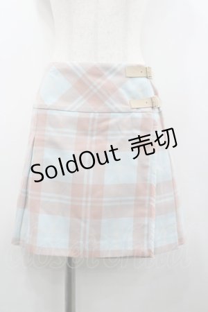 画像: MILK / graceチェックスカート  ピンクｘサックス I-26-02-28-105-ML-SK-SA-ZI