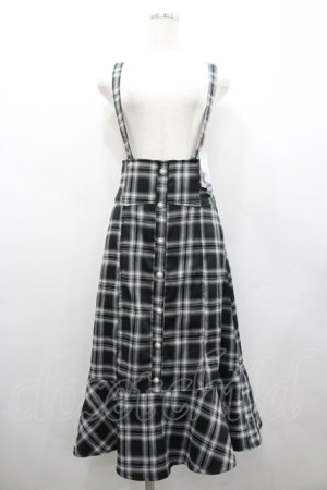 画像: Amavel / 配色ステッチマーメイドスカート  黒Ｘ白チェック I-26-02-28-107-CA-SK-SA-ZI
