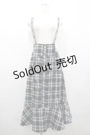 画像: Amavel / 配色ステッチマーメイドスカート  黒Ｘ白チェック I-26-02-28-107-CA-SK-SA-ZI