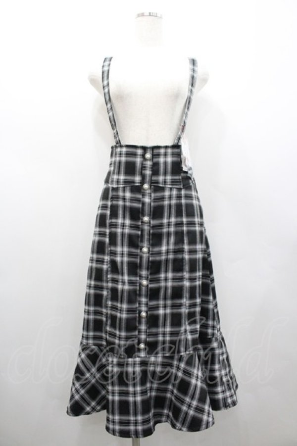 画像1: Amavel / 配色ステッチマーメイドスカート  黒Ｘ白チェック I-26-02-28-107-CA-SK-SA-ZI (1)