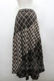 画像2: axes femme / チェック切替ロングスカート  ブラウン I-26-02-28-108-AX-SK-SA-ZI (2)