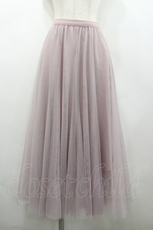 画像: axes femme / ロングチュールスカート  ピンク I-26-02-28-109-AX-SK-SA-ZI