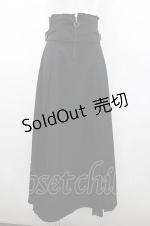 画像: axes femme / センタージップロングスカート M 黒 I-26-02-28-110-AX-SK-SA-ZI