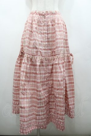 画像: PINK HOUSE / チェックサイドリボンスカート  ピンクチェック I-26-02-28-117-LO-SK-SA-ZI