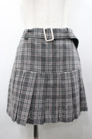 画像: Jnorii / チェックプリーツスカパン  グレーチェック I-26-02-28-120-LO-PA-SA-ZI