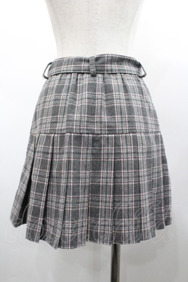 画像2: Jnorii / チェックプリーツスカパン  グレーチェック I-26-02-28-120-LO-PA-SA-ZI (2)