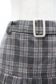 画像3: Jnorii / チェックプリーツスカパン  グレーチェック I-26-02-28-120-LO-PA-SA-ZI (3)
