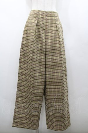 画像: Candy Stripper / CHECK TACKED PANTS 1 ブラウン I-26-02-28-121-PU-PA-SA-ZI