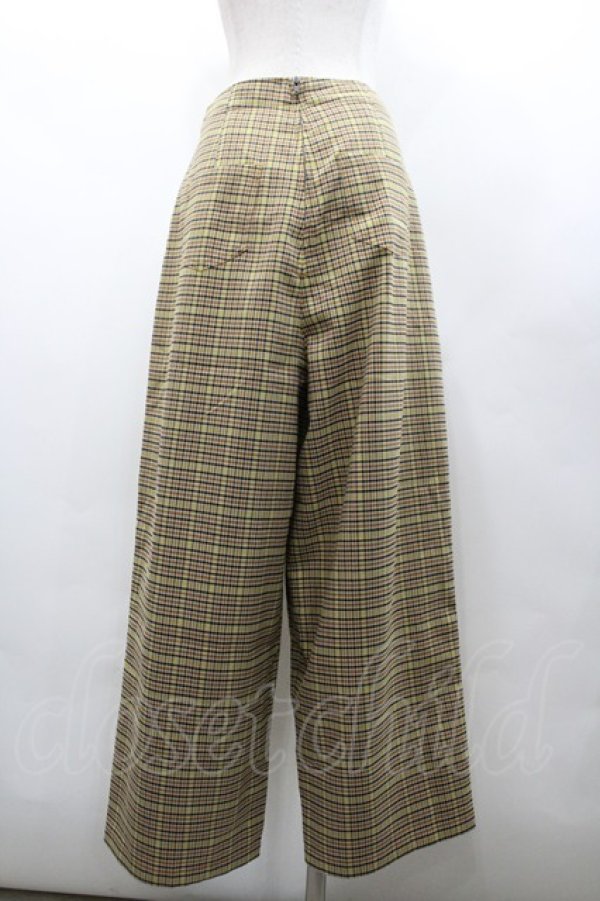 画像2: Candy Stripper / CHECK TACKED PANTS 1 ブラウン I-26-02-28-121-PU-PA-SA-ZI (2)