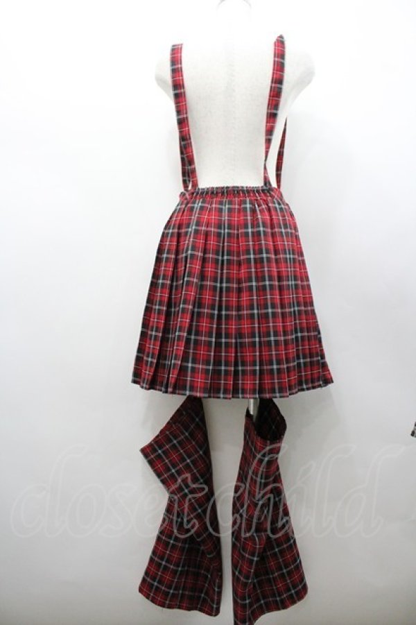 画像2: Amavel / Rockin' Girl レッグカバー付きスカパン  赤チェック I-26-02-28-123-CA-SK-SA-ZI (2)