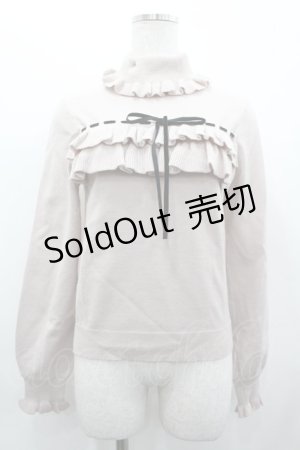 画像: Ank Rouge / リボン通しタートルニットプルオーバー M ピンク I-26-02-28-013-CA-TO-TE-ZI